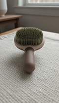 Ergonomic Grooming Brush With Soft Silicone Bristles