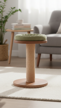 Modern Scratching Post In Bouclé Fabric